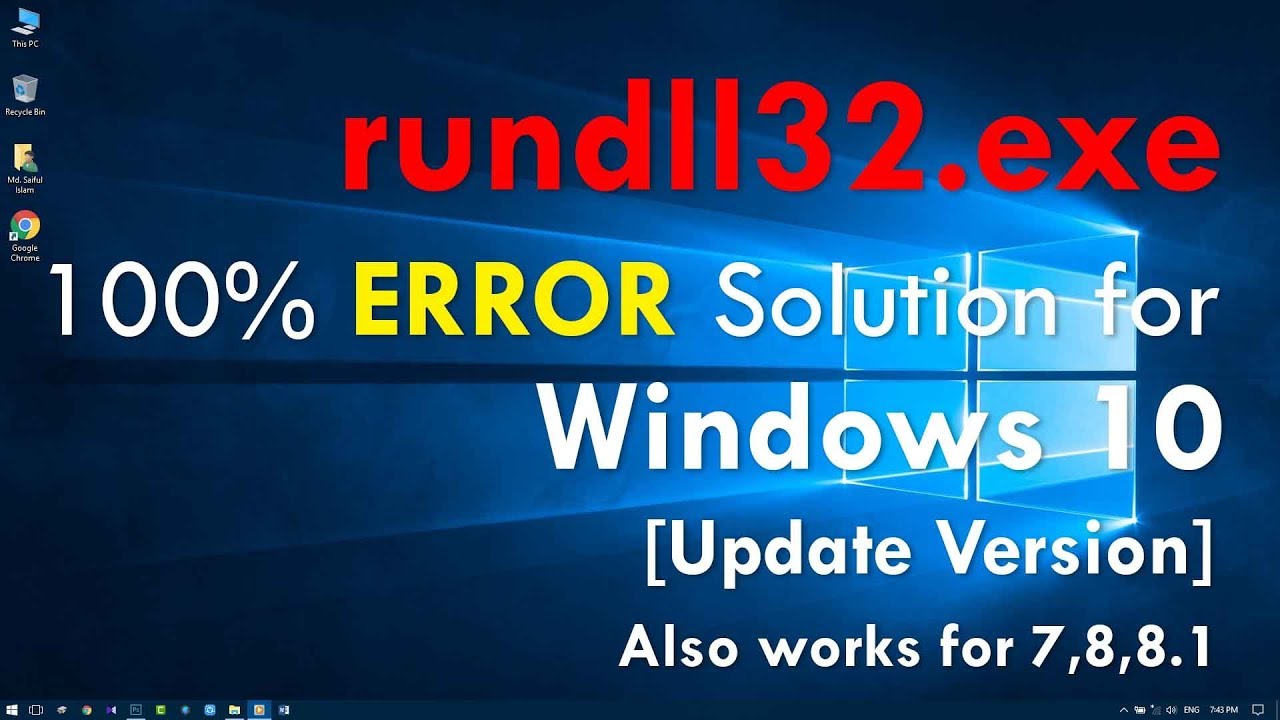 rundll32 error windows 10
